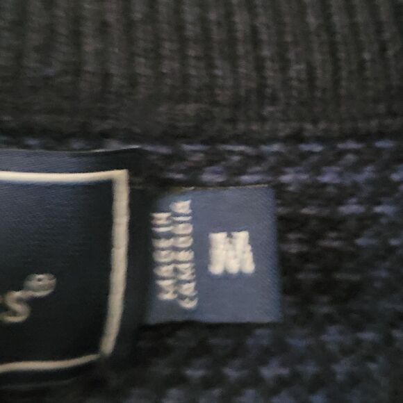 Vineyard Vines Wool Blend Sweater Mens M Blue 1/4 Zip Geometric Corp Core Casual - Picture 12 of 14